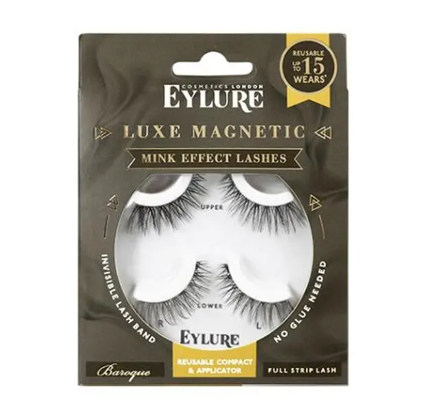 Eylure Mink Effect Luxe Magnetic False Eyelashes, Cosmetic Banoque Style