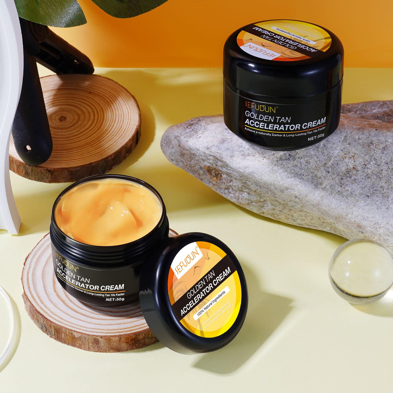 Sefudun Golden Tanning Cream/Gel(50g), Tanning Accelerator Cream, Tan Accelerator for Outdoor Sun, Dark Tanning Gel, Achieve a Natural Tan Skin Sefudun Golden Tanning Cream/Gel(50g), Tanning Accelerator Cream, Tan Accelerator for Outdoor Sun, Dark Tanning Gel, Achieve a Natural Tan Skin