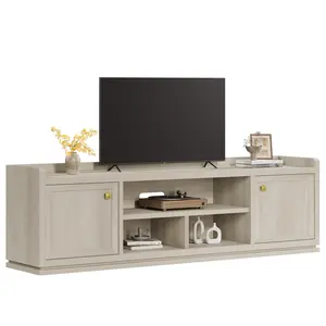 SICOTAS TV Stand Entertainment Center - 67" TV Console for Living Room Modern TV Stand for Bedroom, Media Console with Shelf and Cabinet, Entertainment Stand for TVs up to 65 75 Inch