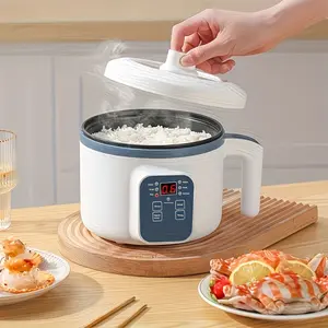 1.7L Multifunctional Intelligent Electric Pot, Convenient Steaming And Cooking Integrated Pot, Overheating And Drying Protection, 6 Cooking Modes, Mini Steamer, Double-layer Non Stick Pot, Suitable For 1-2 People, Rice, Soup, Pasta, Steak, Etc