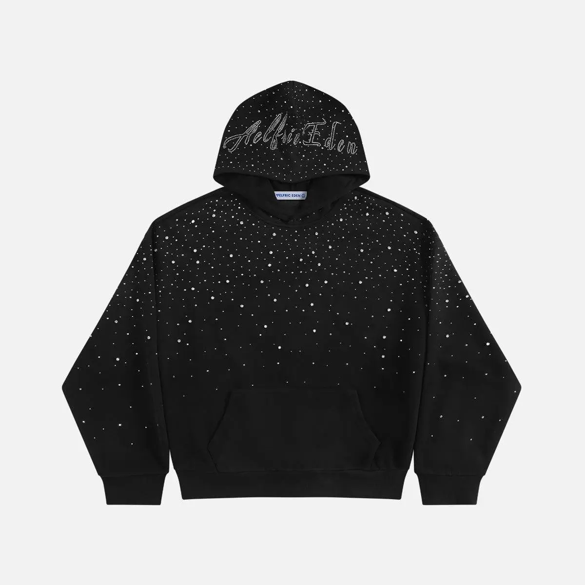 Aelfric Eden All-over Print Hoodie, (Not Real Rhinestones) Printed Graphic, Vintage Washed Streetwear Pullover, Y2K Oversized Fit Unisex Sweatshirt