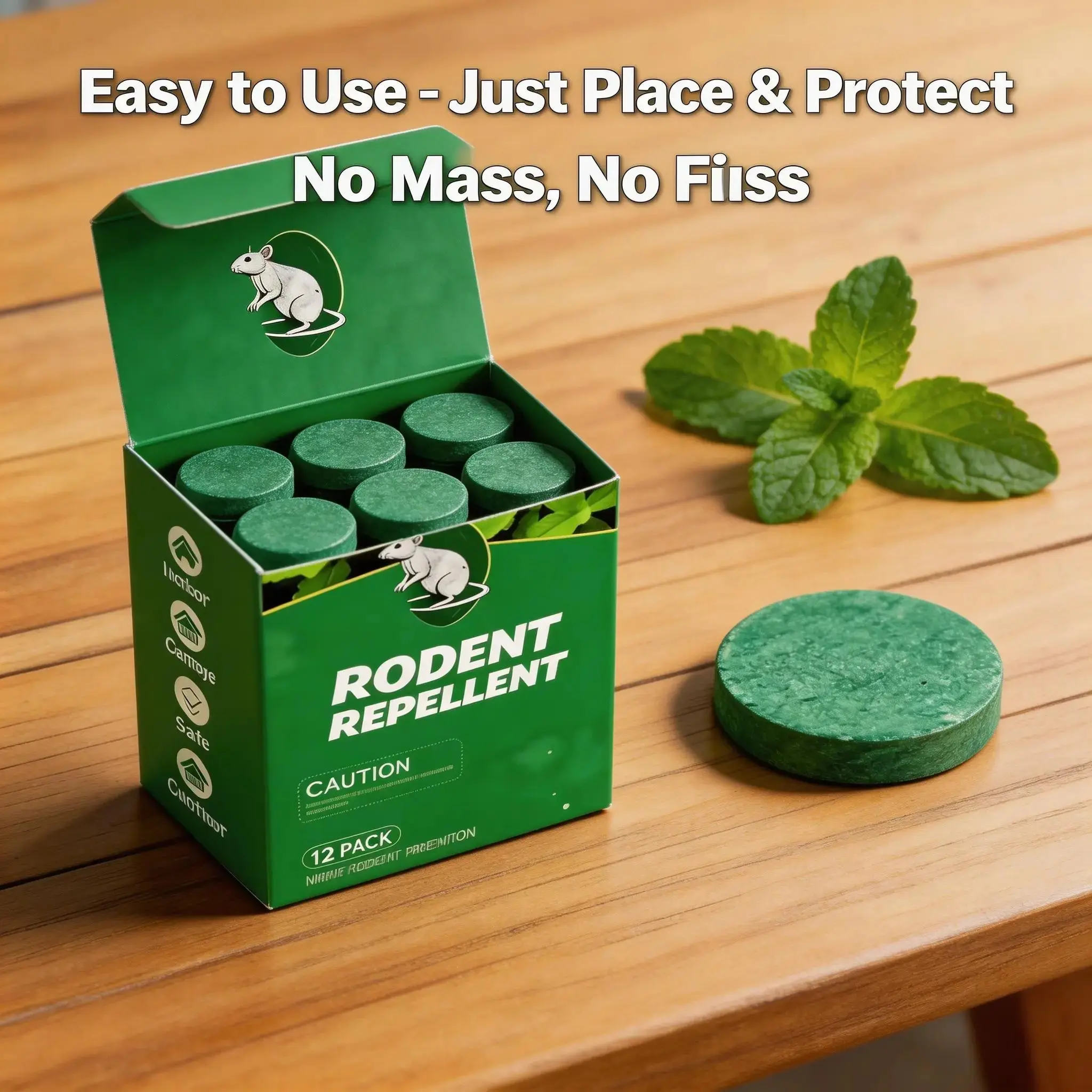 12 Pack Natural Rodent Repellent Balls, Mouse Rat Repellent, Rat Repellent for House, Peppermint & Lemon Oil Pest Deterrent, No Fuss Pest Control, Protects Rats, Mice, Squirrels, Spiders, Indoor & Outdoor Use