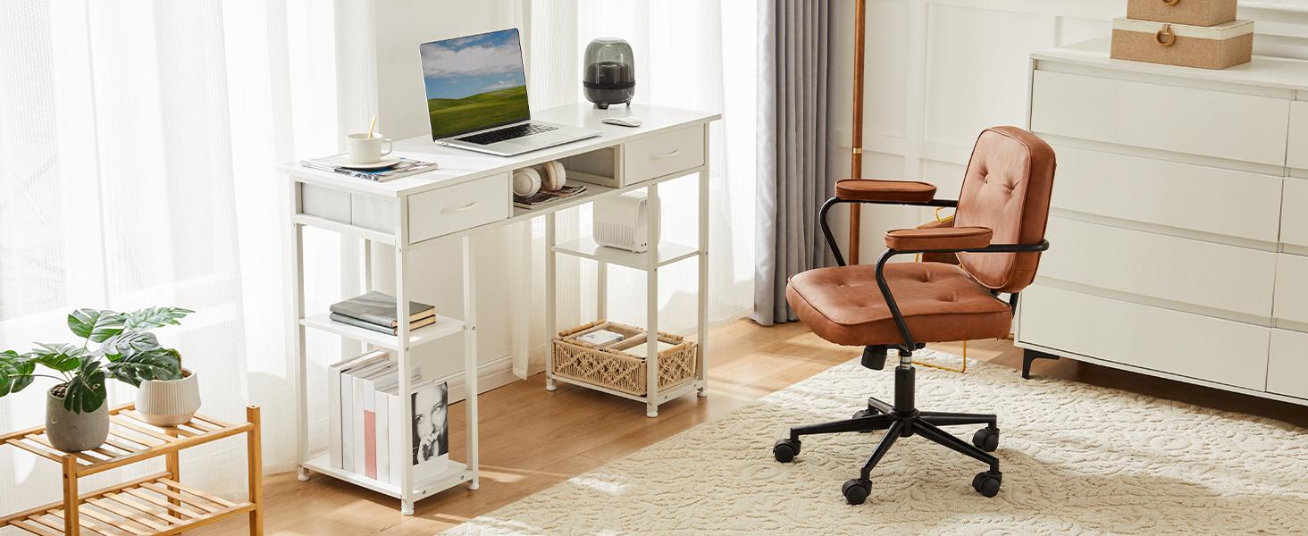 【Deal】Computer Desk Small Home Office Bedroom Writing Study PC Table with Storage Space Fabric Side Bag Headphone Hook Metal Frame Adjustable Feet 【Deal】Computer Desk Small Home Office Bedroom Writing Study PC Table with Storage Space Fabric Side Bag Headphone Hook Metal Frame Adjustable Feet