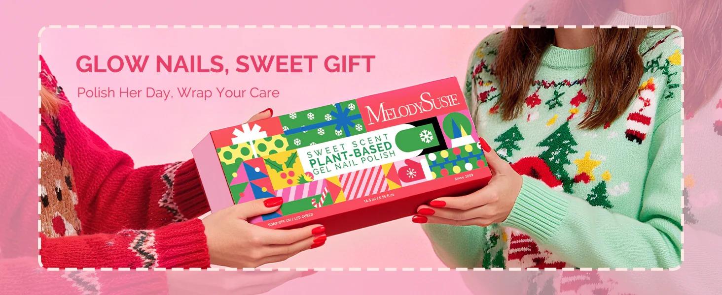 MelodySusie Plant-Based HEMA-Free & HPMA-Free & TPO-Free Gel Nail Polish Set - 16.5ml, Unique Tilt-and-Stand Bottle for Easy Gel Access, Best Gift Choice