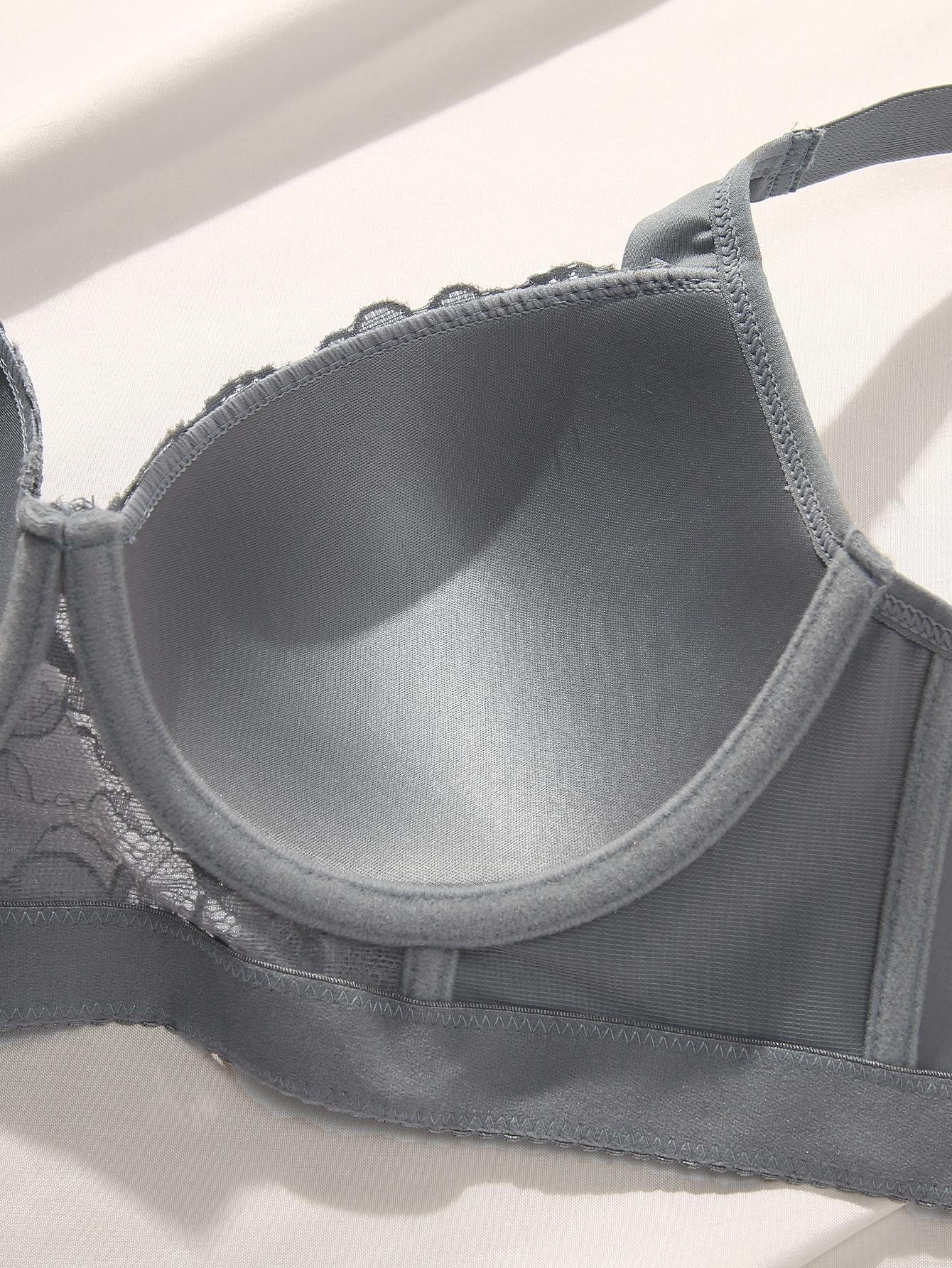 Mimilemon 3-Piece Elegant Lace Push-Up Bra Set with Breathable Non-Removable Pads Solid Color Contrast Lace Details Underwire Support for Women's Everyday Wear Fabric Womenswear Essential Style Basic White+Pink+Grey Push-Up Lace Bra comfort lift strap Mimilemon 3-Piece Elegant Lace Push-Up Bra Set with Breathable Non-Removable Pads Solid Color Contrast Lace Details Underwire Support for Women's Everyday Wear Fabric Womenswear Essential Style Basic White+Pink+Grey Push-Up Lace Bra comfort lift strap