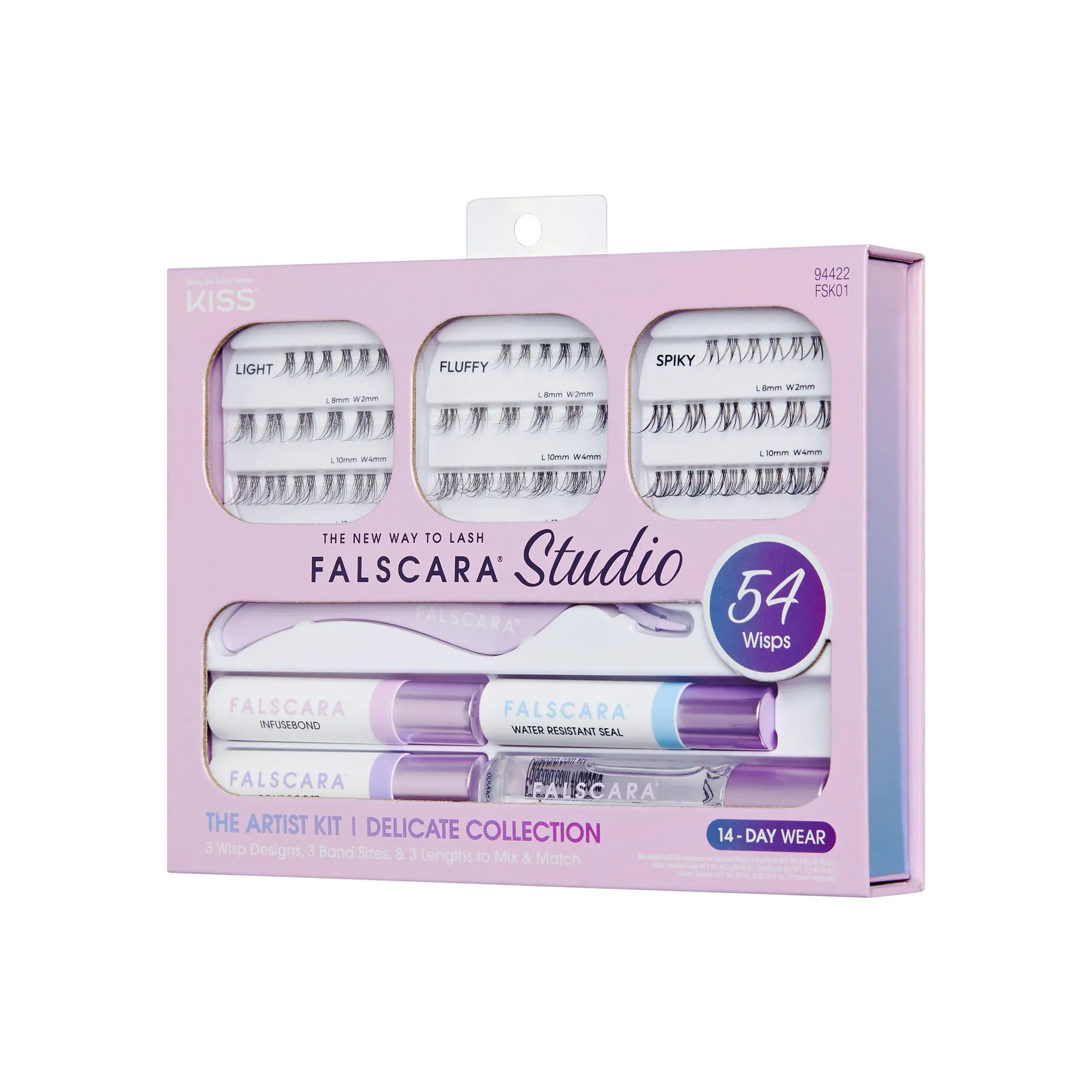 Falscara Studio Lash Extension Kit - Delicate - 54 Natural Wisps