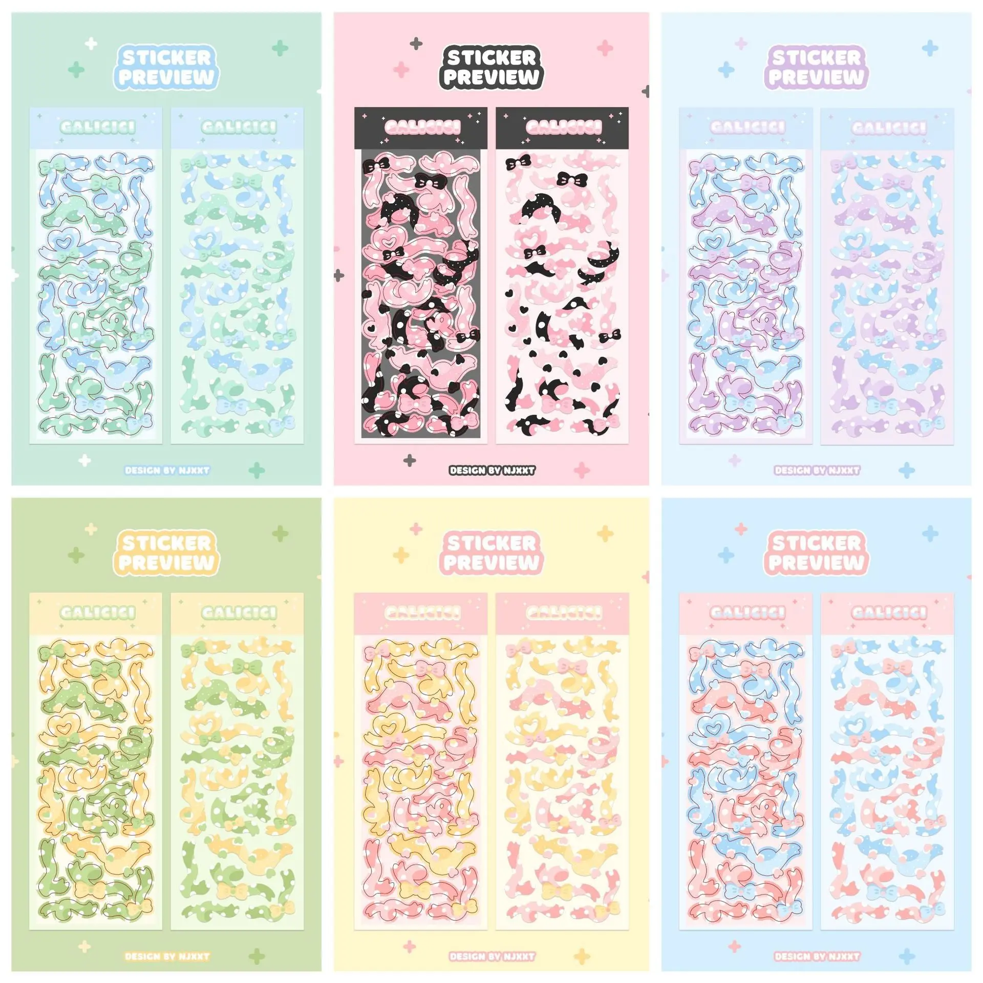 Confetti Ribbon Sticker - Colorful Decorative Stickers for Home Decor, Perfect for Bling and Ornaments