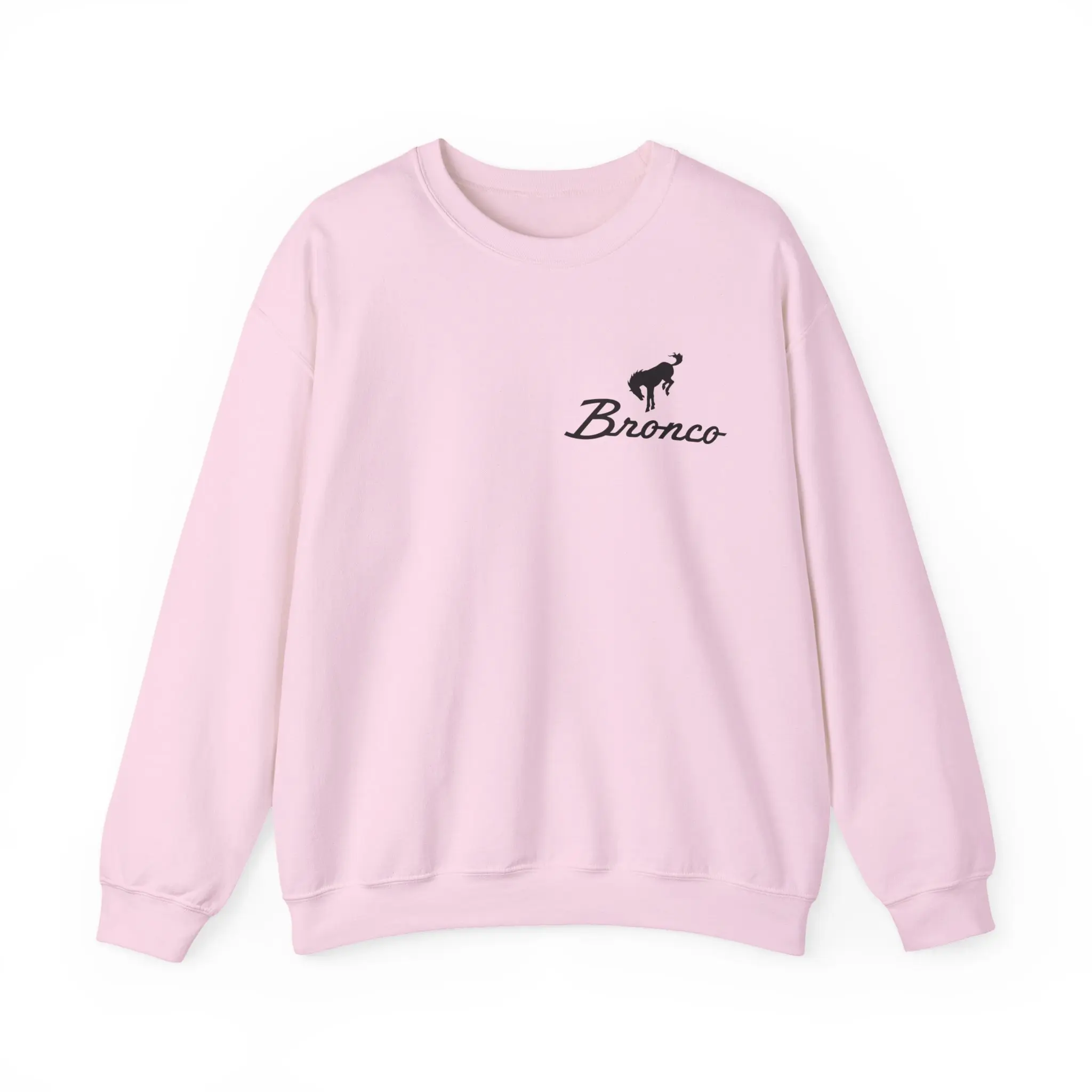 Pink Bronco Sweatshirt for Women - Trendy Bronco Graphic Crewneck Pullover - Soft Aesthetic Long Sleeve Top - Cozy Fall Winter Fashion Gift Idea