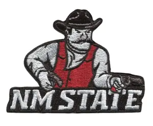 New Mexico State University The Pistol Pete 3. ”W x 2. 25”H Hook Patch (Not an Iron-on Patch)