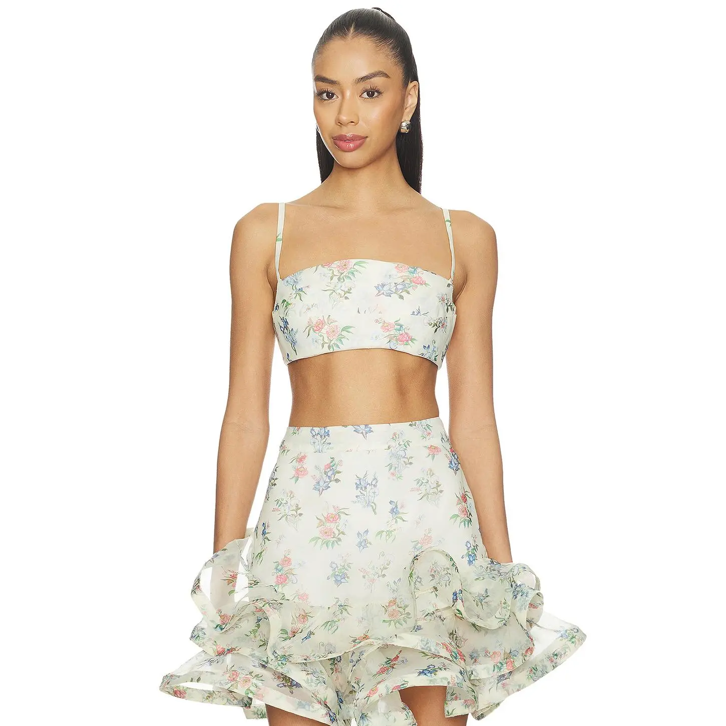 LA FUORI Petal Cascade Bralette in Yellow