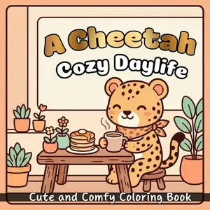 A Cheetah Cozy Daylife: Coloring Book For Kids And Teens With 50 Cute Cheetah Illustrations Discovering Tropical Paradise And Beach Life Featuring ... Stress Relief And Creative Joy For All Ages., Paperback