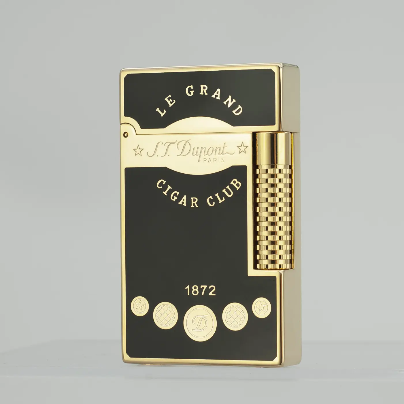 [Double Flame] DPT Le Grand 1872 Lacquered Gold lighter Metal Brass 130g Luxury Gift father's day Home Satin