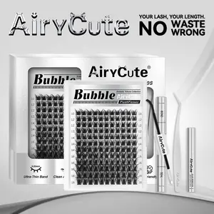 Bubble | Voluminous Queen Lashes | Unstoppable Bestseller You've Been Waiting For | Lashes with Ultra-Dense, Waterproof, Long-Lasting Lashes | Volume Style | Beginner-Friendly DIY Lashes for a Flawless | Trendy & Must-Have Clusters
