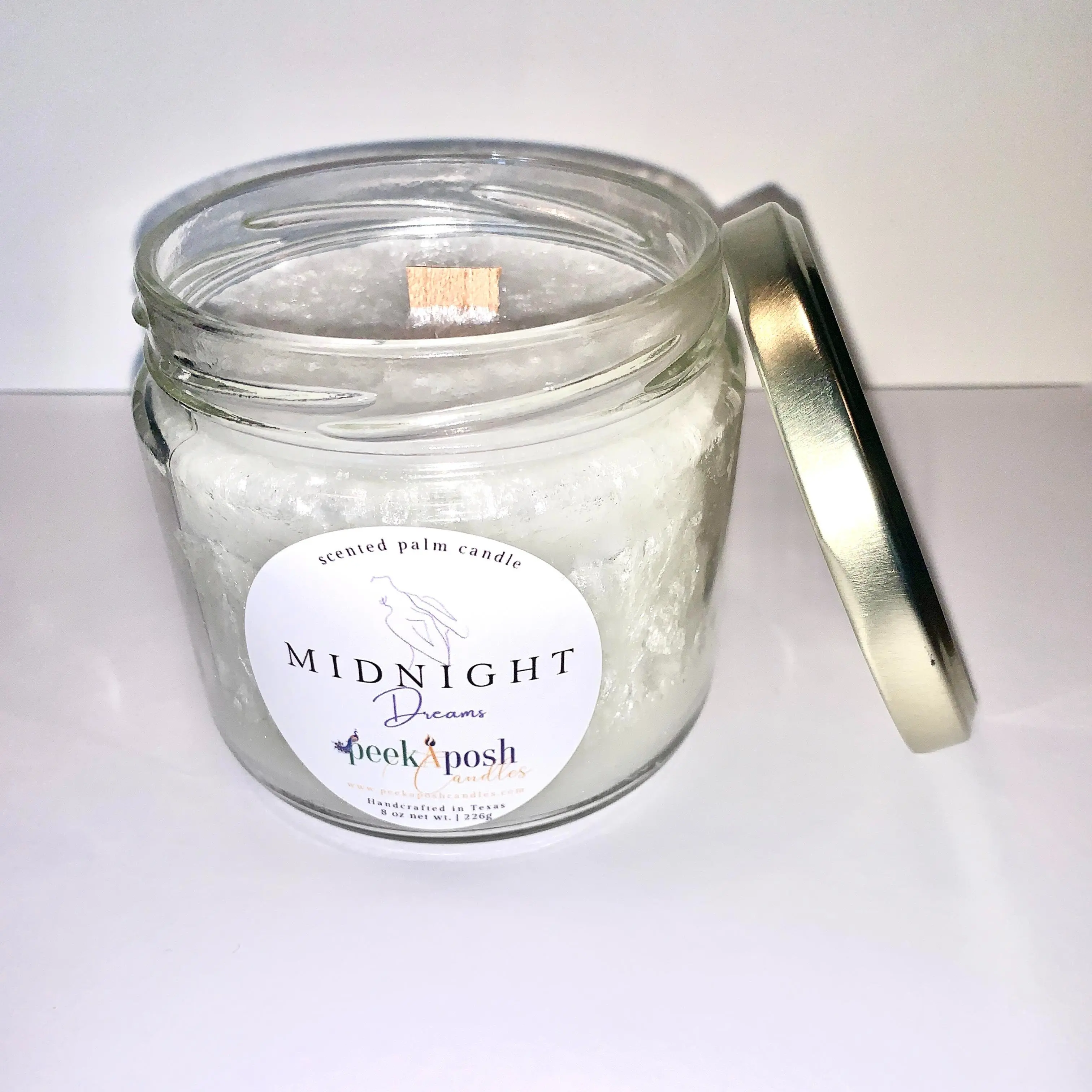Peek A Posh Luxury Candle - Mahogany Scent - Home Decor