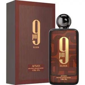 AFNAN 9 PM Elixir for Men and Women Extrait de Parfum Spray, 3.4 Ounce Perfume Fragrance Cologne Wood Floral occasion holiday