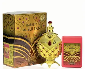KHADLAJ Hareem Al Sultan Gold CPO 35 ml with Free Gift Spray EDP 20 ml for Women Floral Fruity Amber Perfume Oil Set