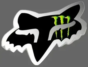 Fox Racing Monster Energy Sticker - Motocross Dirt Bike Decal for Helmets and Cars