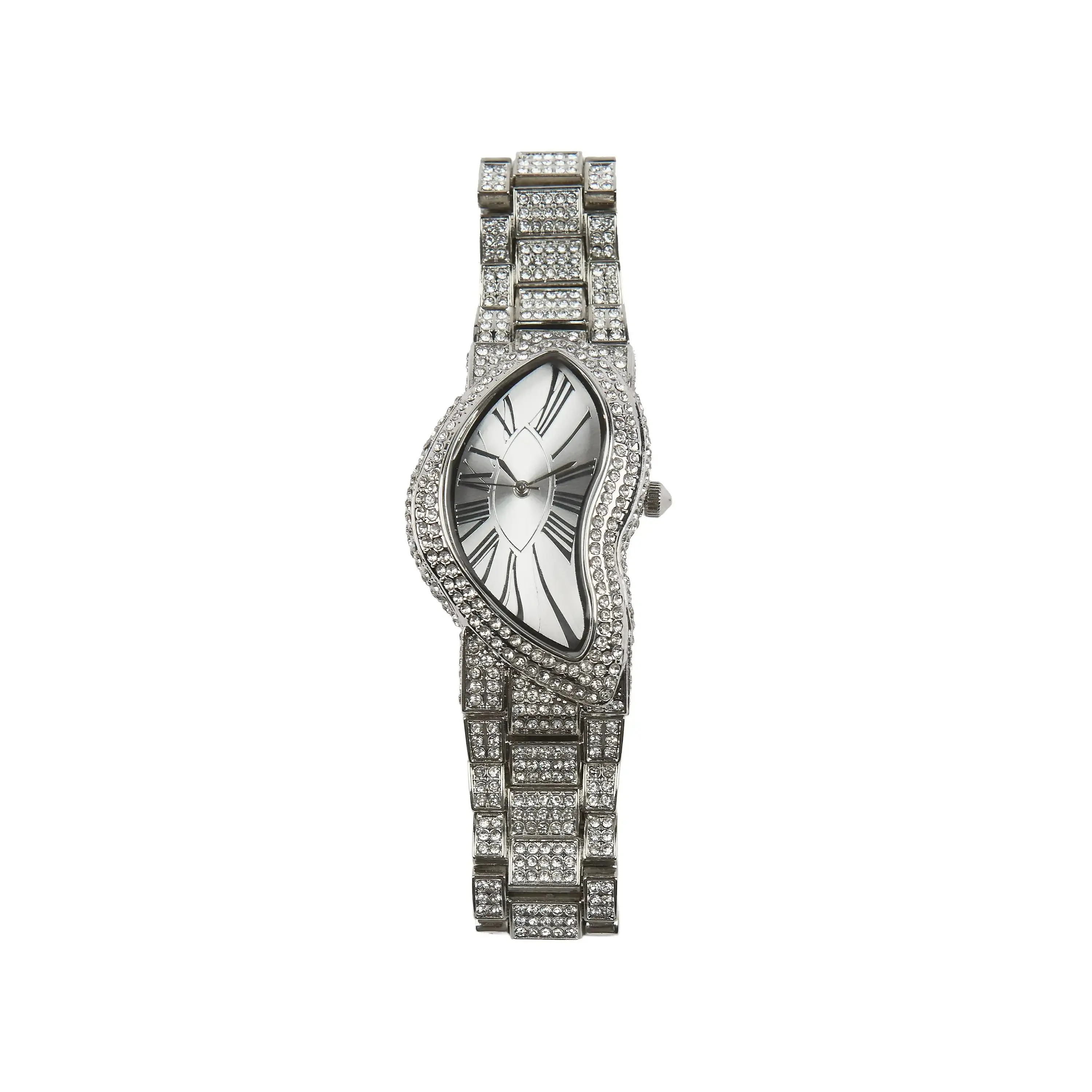 Ziva Silver Crystal Watch
