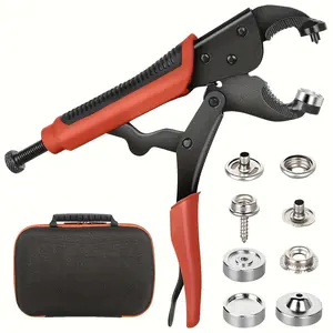 Snap Button Kit,Heavy Duty Snap Fastener Kit Tool,Metal Snap Buttons Pliers Fabric Leather Tool with Adjustable Setter Includes 305 Sets Snaps for Boat Cover Canvas Sewing Tarps Green/Red Valentine's Day