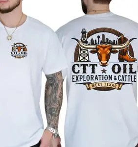 Ctt Oil Cattle Shirt Ver 2, CTT Oil Exploration And Cattle Shirt, Western & Farm Shirt, Oilfield Cowboy Boots Shirt, Full Sizes