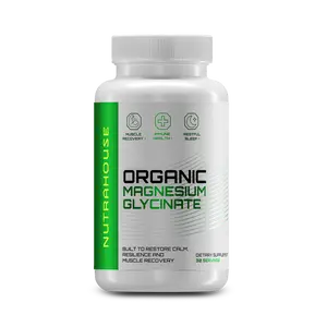 Organic Magnesium Glycinate, 30 Servings, for Better Muscle Recovery, Deep Sleep, and Stress & Mood Balance