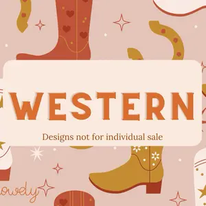 Western Design Choices for T-shirts & Sweaters Add-on Only Not for Individual Sale