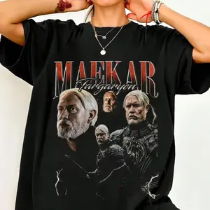 Maekar Targaryen T-Shirt, Vintage 90s Targaryen Fantasy Dragon Graphic T-Shirt – Unisex Retro Sweatshirt