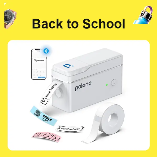 Back to School Label Printer, P31S Bluetooth Thermal Sticker Maker with Tape, Wireless Mini Labeler for Students Teachers & Classroom Organization, Portable Inkless Printer for Study Notes, Barcodes & Memos sohochic,back to school,back to school haul
