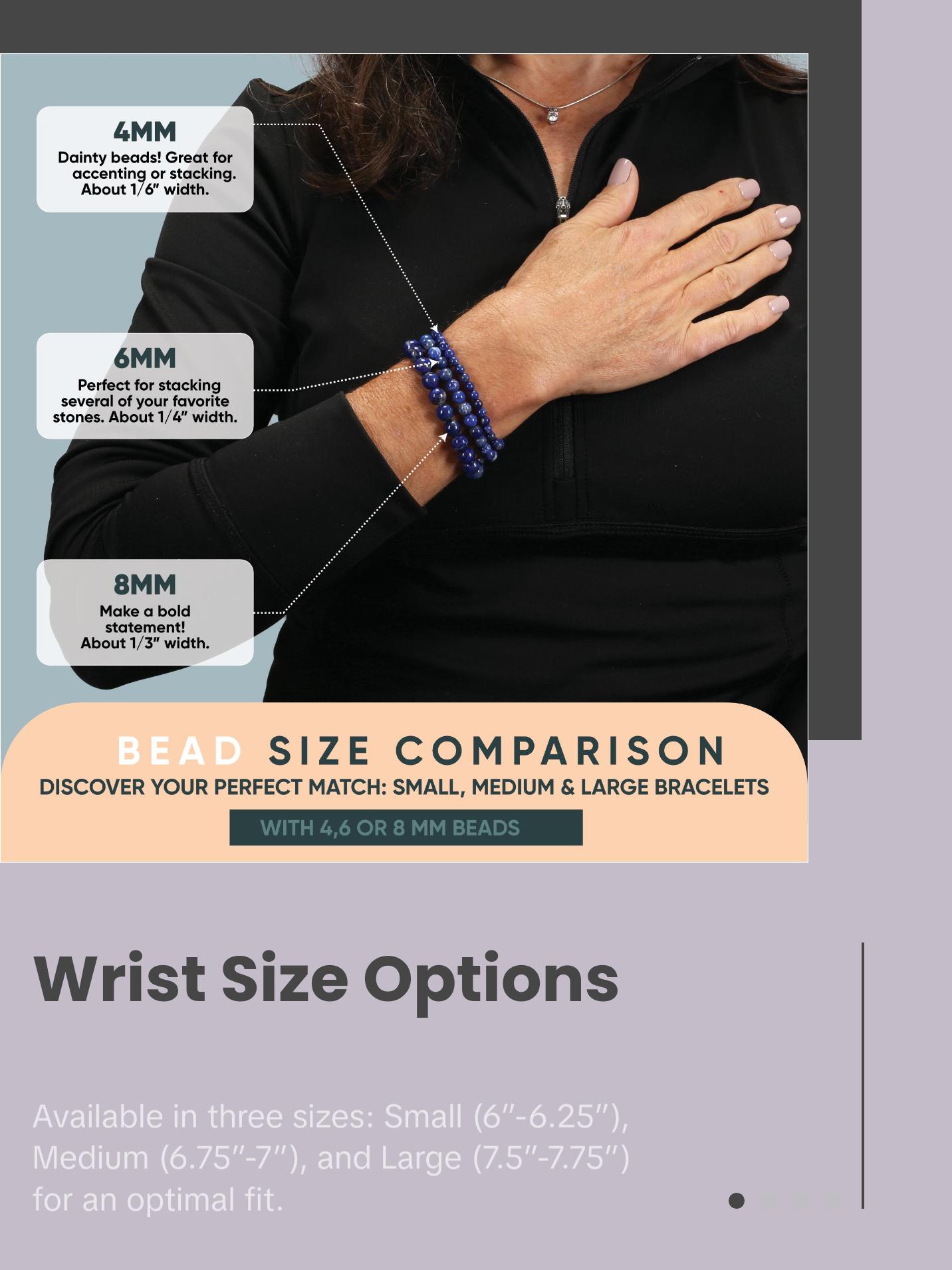 Cherry Tree Collection | Stretch Bracelet | 6mm Beads (Lace Agate - Purple)