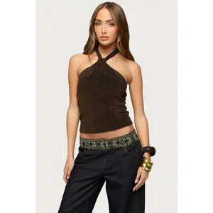 Katalya Glitter Halter Top
