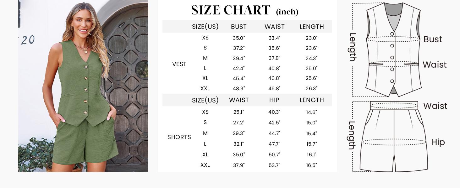PrettyGarden Women's Summerwear Sleeveless V Neck Button Down 2-Piece Outfit with Functional Pockets, Shorts Set - Minimalist, Womenswear Fitted Suit PrettyGarden Women's Summerwear Sleeveless V Neck Button Down 2-Piece Outfit with Functional Pockets, Shorts Set - Minimalist, Womenswear Fitted Suit