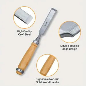 4 Piece Wood Chisel, Professional Wood Woodworking Tools Set,Bevel Edge Chisel Set Hardware Handle