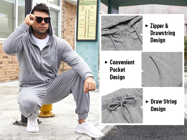 COOFANDY Sweatsuits for Men 2 Piece tracksuit Sets Full Zip Hoodie Sweatpants for Men Casual Sports Jogging Suits S-4XL COOFANDY Sweatsuits for Men 2 Piece tracksuit Sets Full Zip Hoodie Sweatpants for Men Casual Sports Jogging Suits S-4XL