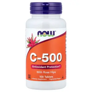 NOW Foods C-500 With Rose Hips, 100 Tablets