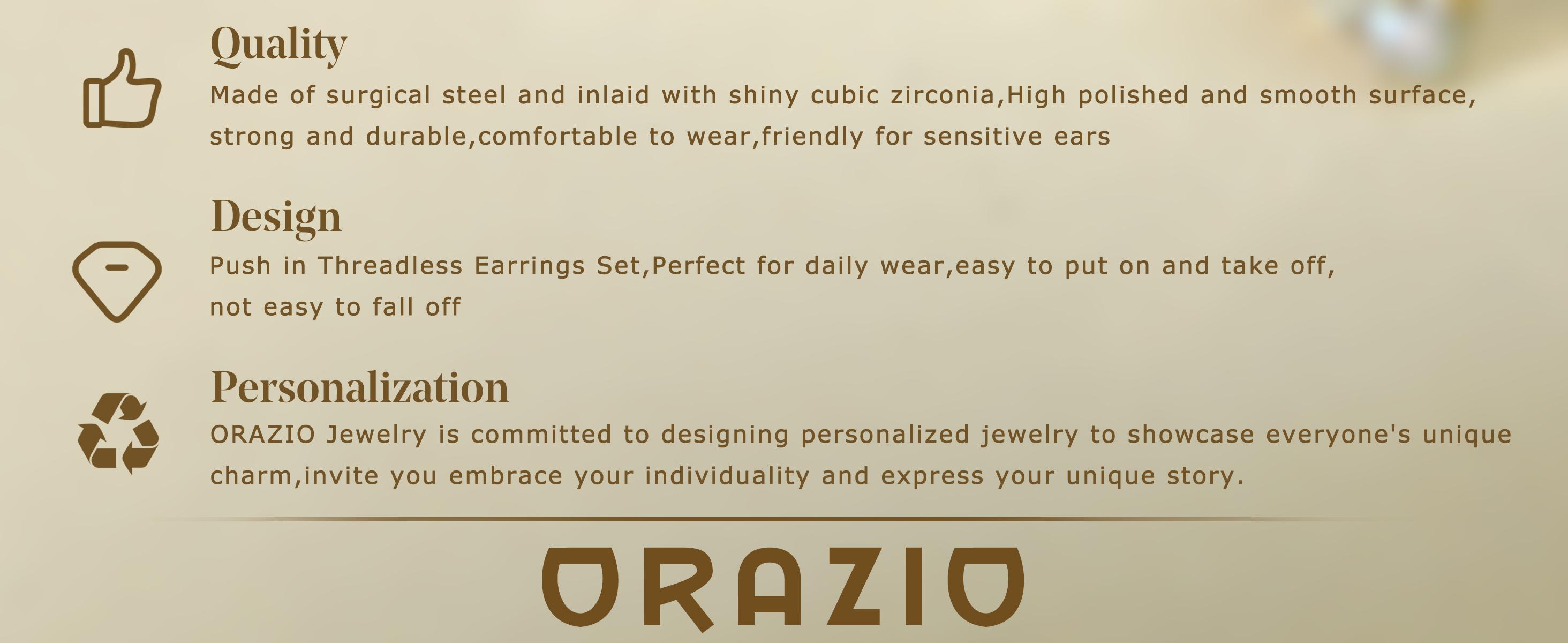 ORAZIO 20G Threadless Flat Back Earrings for Women Men Hypoallergenic Surgical Steel Push in Stud Cartilage Helix Tragus Conch Labret Nostril Piercing Jewelry ORAZIO 20G Threadless Flat Back Earrings for Women Men Hypoallergenic Surgical Steel Push in Stud Cartilage Helix Tragus Conch Labret Nostril Piercing Jewelry