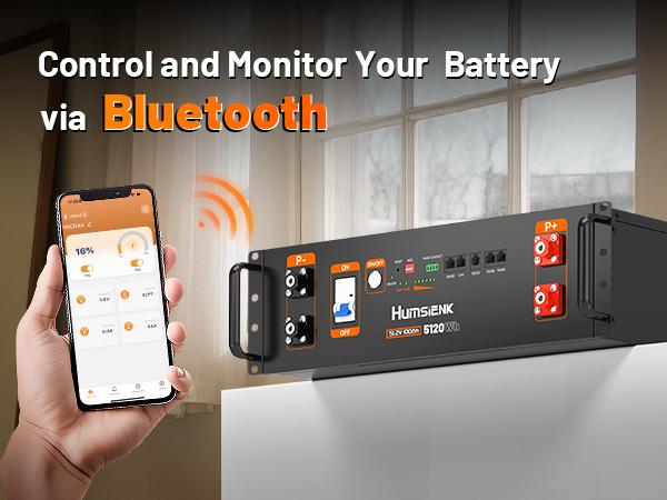 【Hot selle】HumsiENK 48V 100Ah LiFePO4 Lithium Battery 3U Server Rack with Active Balancing & BYD Cells, Max 5120Wh & Bluetooth, 100A BMS, 15000+ Deep Cycles for Off-Grid Solar System, Home Energy Storage, Backup