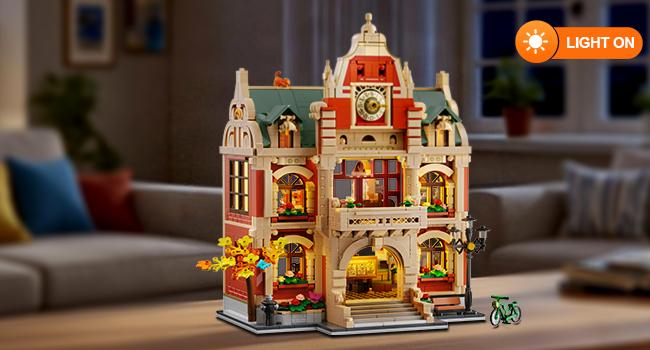 University Club House Building Set with Light,1629PCS City Campus Architecture Model with Painting Drama Baking Music Club, Home Decor Construction Building Block Gift for Adults Boys Girls 12+ University Club House Building Set with Light,1629PCS City Campus Architecture Model with Painting Drama Baking Music Club, Home Decor Construction Building Block Gift for Adults Boys Girls 12+