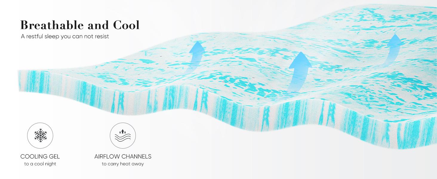 Sweet Furniture F Mattress Topper Memory Foam Mattress Breathable Topper