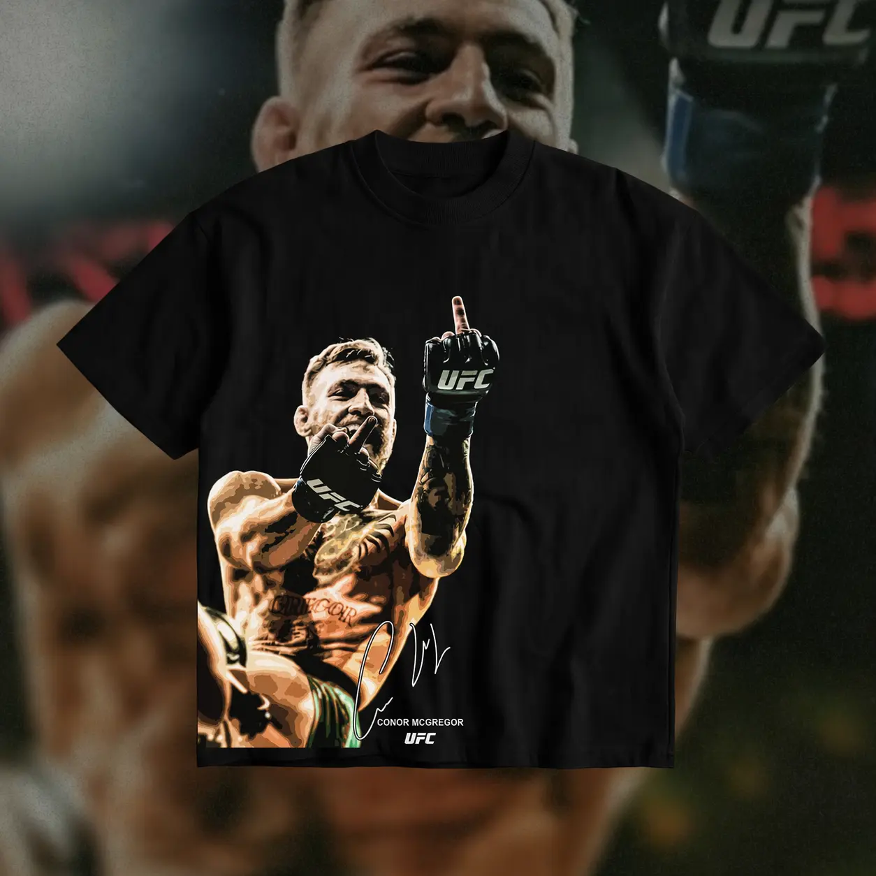 Conor McGregor Heavy Cotton T-Shirt Conor McGregor Graphic Tee UFC Combat Sports Fan Shirt MMA Fight Night Shirt Gift for Men Women American Made Fightwear