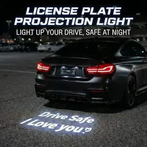 Universal LED License Plate Projector Lights for Night Driving – Safety Puddle Lights, Plug and Play Rear Trunk Courtesy Lamp Fit for Audi BMW Porsche VW Easy Installation Compatible With Multiple Brands rock lights