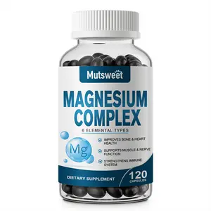 Magnesium Complex 500mg for Bone, Muscle, Heart, Immune & Energy Support - 120 Vegan Capsules, Magnesium Supplement