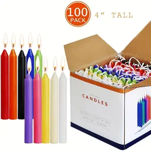 Set of 100 odorless mini cone-shaped candles Ornaments Decoration, suitable for casting bells, rituals, incantations, wax figure games, and candlelight ceremony parties; ideal for birthdays, bells, magic, or Valentine’s Day.