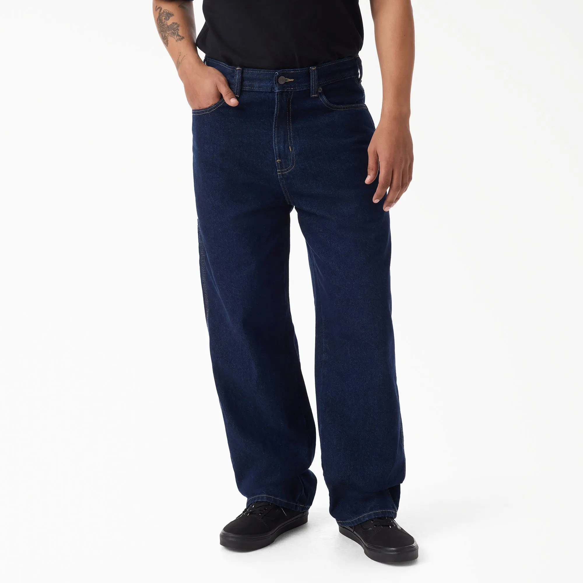 Dickies 958 Baggy Tapered Work Jeans, 100% Cotton, Denim Fabric Workwear Durable, Workwear Everyday Style Pants Trouser
