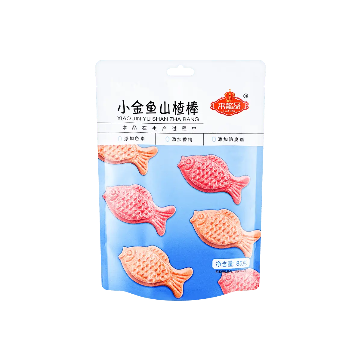 LAIYI PIN Hawthorn Candy Lollipops 85g - Fun Fish Shape, Kids Snack, Sweet & Tart Treat