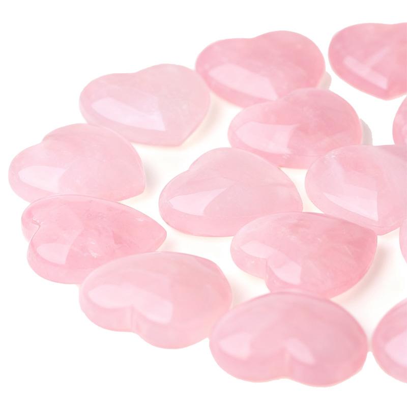 10 PCS Rose Quartz Heart Crystals Thumb Worry Stone for Anxiety Healing Cute Mini Pocket Stones Energy Balancing Meditation Pink Heart Gifts for Mother Women 10 PCS Rose Quartz Heart Crystals Thumb Worry Stone for Anxiety Healing Cute Mini Pocket Stones Energy Balancing Meditation Pink Heart Gifts for Mother Women