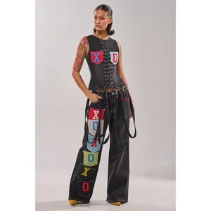 BRING IT BACK DENIM PATCHWORK PANT