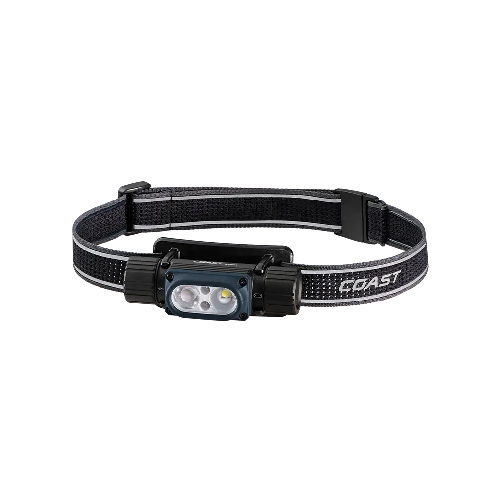 COAST WPH30R Waterproof Headlamp - 1000 Lumens, IP68, 5 Modes, White & Red Beams, COAST Ultra-Strap, 23-Hour Battery Life