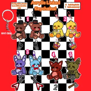 Five Nights At Freddy’s 1 & 2 FNAF Keychains with Small Charm