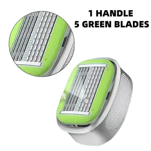 Bald Head Razor for Men - Dual-Directional 8-Layer Blade Head Shaver, Anti-Scratch Comb & Anti-Bump Design, Full-Body Waterproof Washable, Replaceable Heads & Full-Body Shaving (Legs/Arms), Sensitive Skin Friendly, Ideal for Daily/Travel/Gift Use