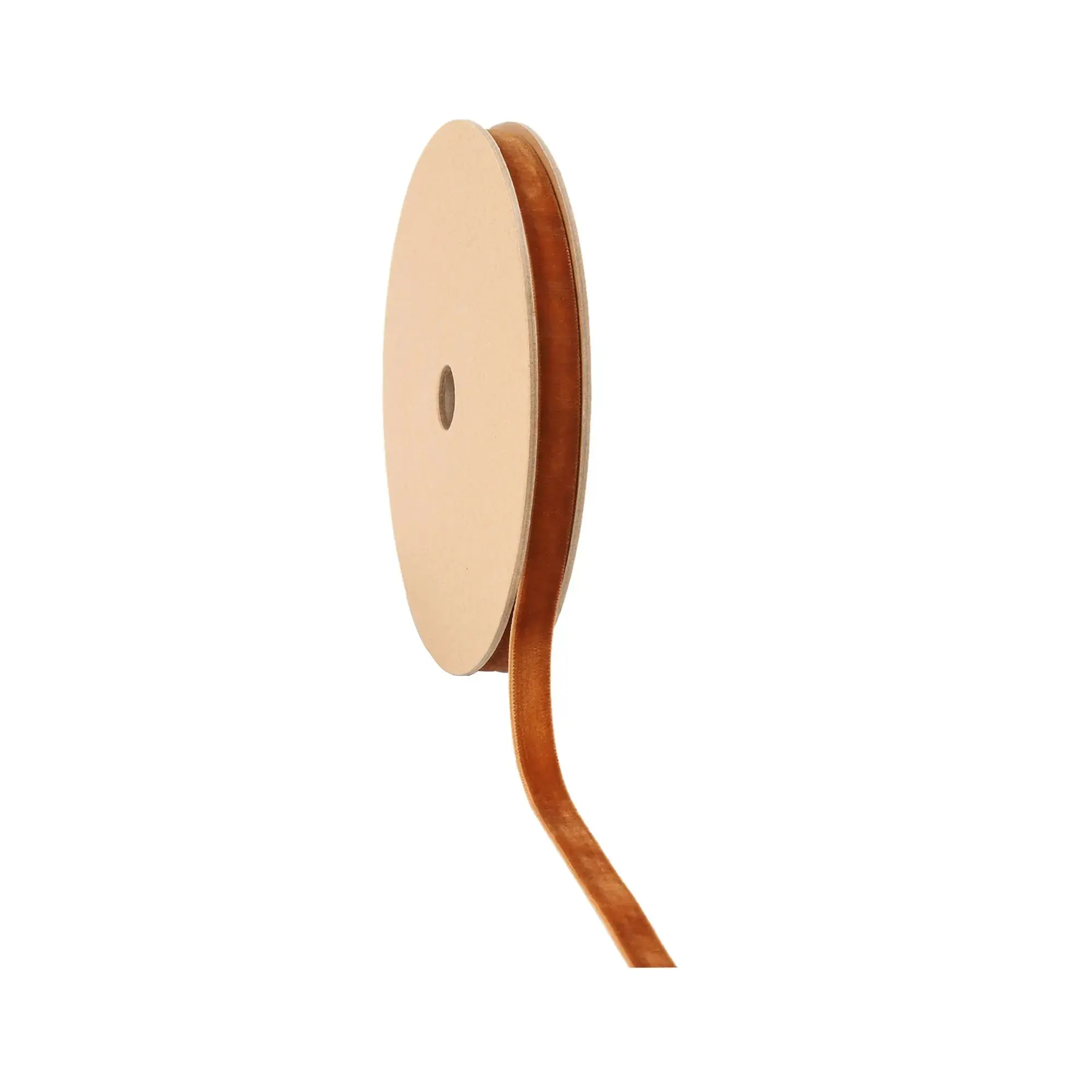 3/8" Velvet Ribbon | Cognac| 10 Yard Roll
